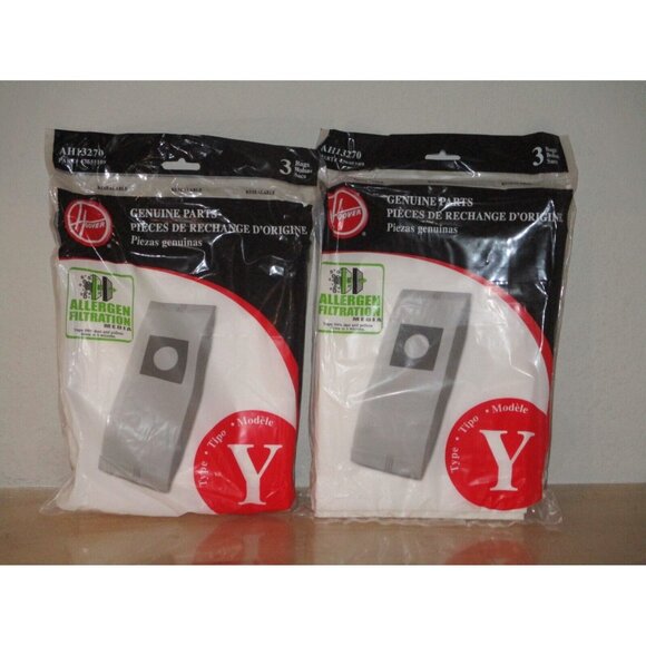 Hoover Wind Tunnel Y Hepa Pleated Vacuum Filter Bags 3 pack AH13270 New in Bag - Picture 1 of 3